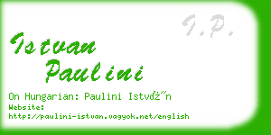 istvan paulini business card